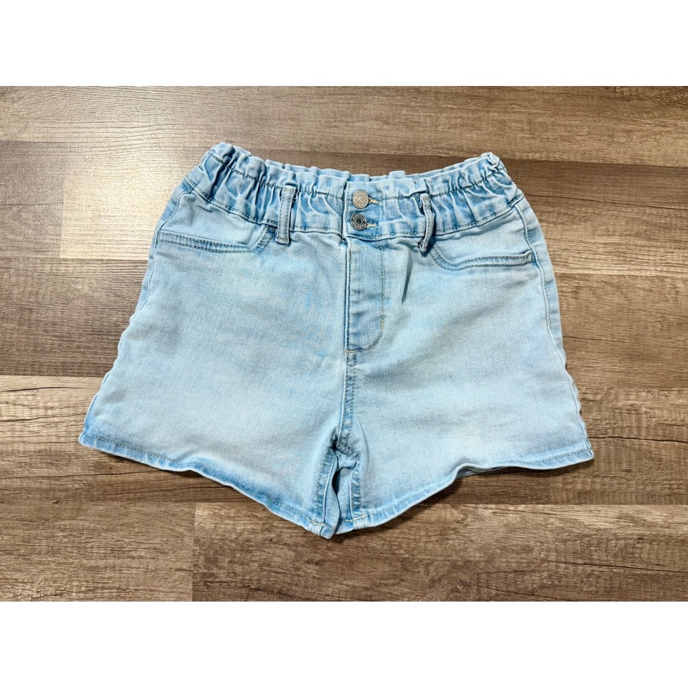 Jumping Beans Girls Light Wash Denim Paperbag Waist Shorts Size 10 - Picture 6 of 7